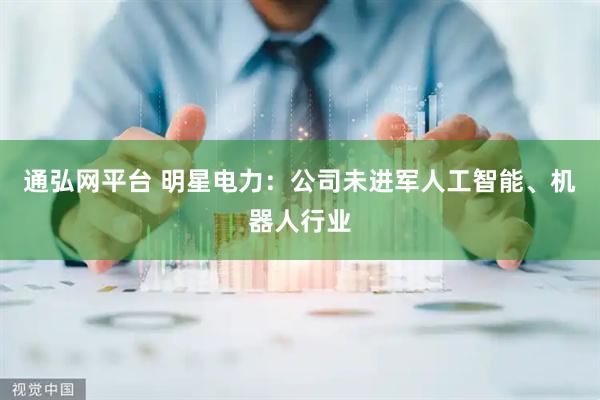 通弘网平台 明星电力：公司未进军人工智能、机器人行业