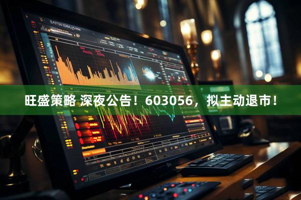 旺盛策略 深夜公告！603056，拟主动退市！