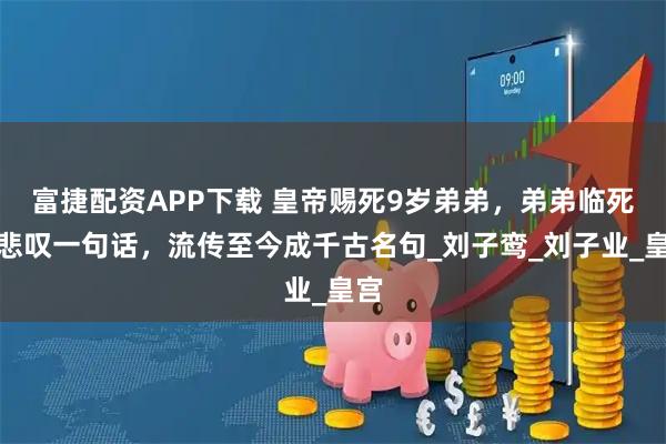 富捷配资APP下载 皇帝赐死9岁弟弟，弟弟临死前悲叹一句话，流传至今成千古名句_刘子鸾_刘子业_皇宫