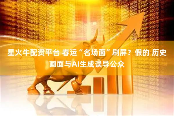 星火牛配资平台 春运“名场面”刷屏？假的 历史画面与AI生成误导公众